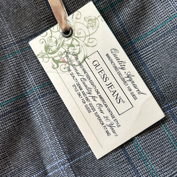 Guess Cropped Plaid Cuffed Pants,size 28 NWT - Picture 6 of 11